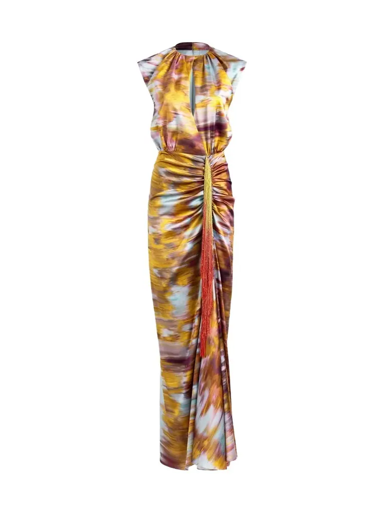 Women's Winona Printed Stretch-Silk Gown Women's Winona Printed Stretch-Silk Gown