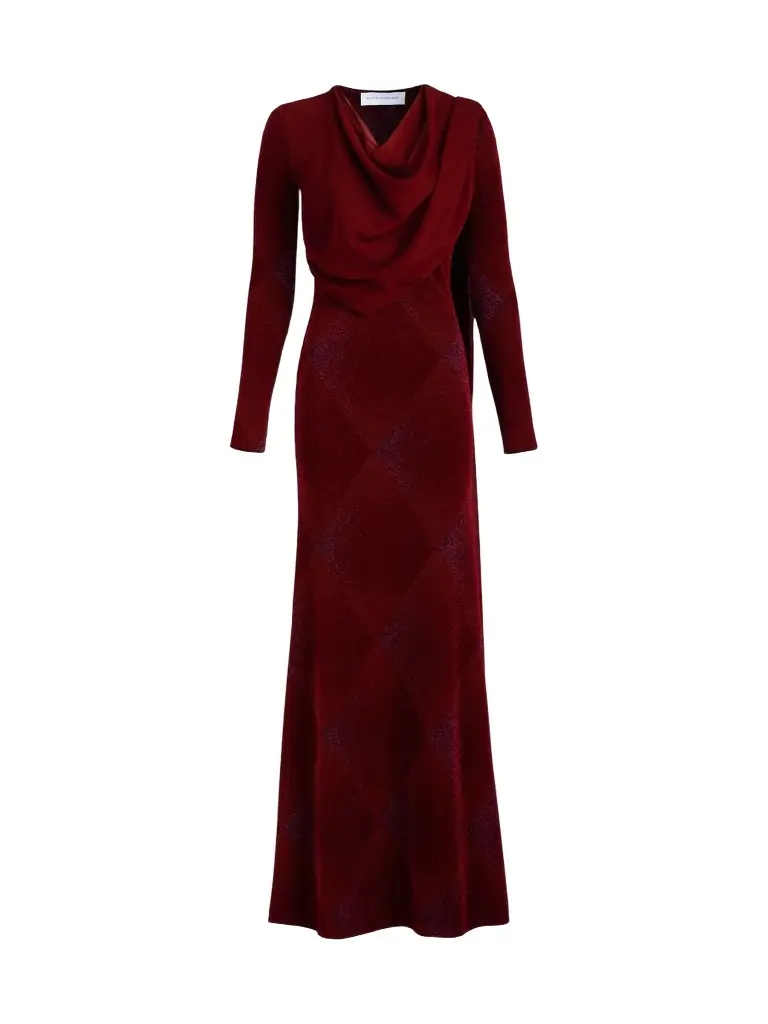 Silvia Tcherassi Women's Moon Draped Chiffon Gown