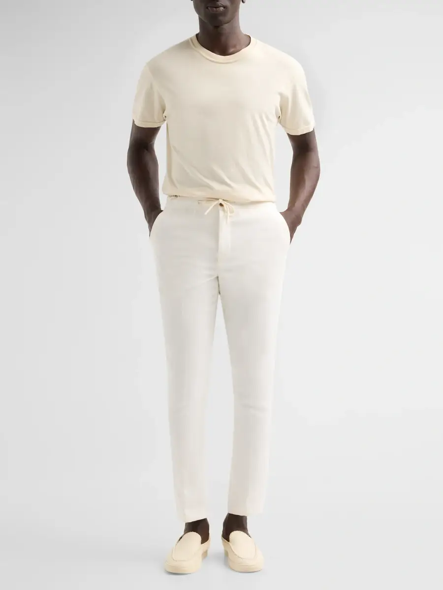 Saks Fifth Avenue Men's COLLECTION Drawstring Linen-Blend Pants | Thumbnail 2