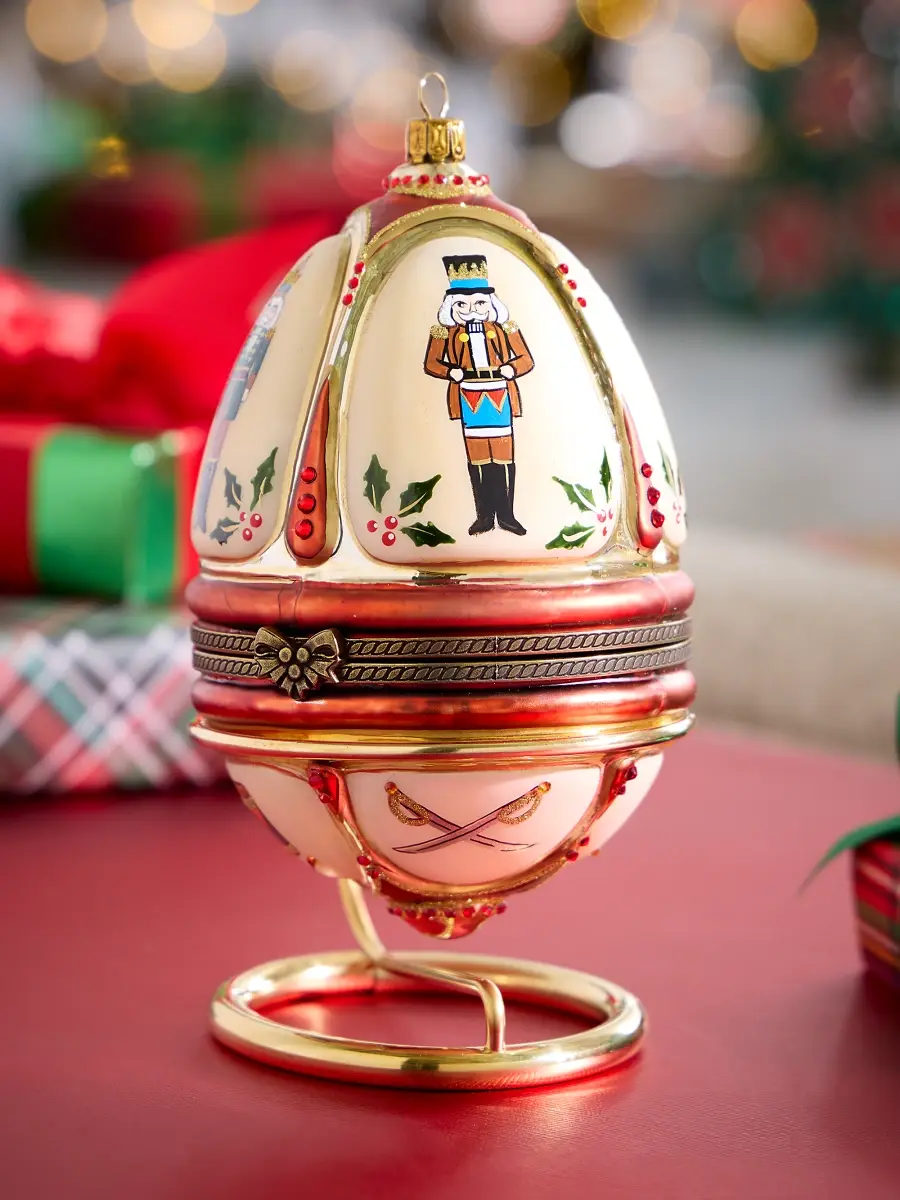 Komozja Nutcracker Hinged Egg Ornament | Thumbnail 3 Komozja Nutcracker Hinged Egg Ornament | Thumbnail 3