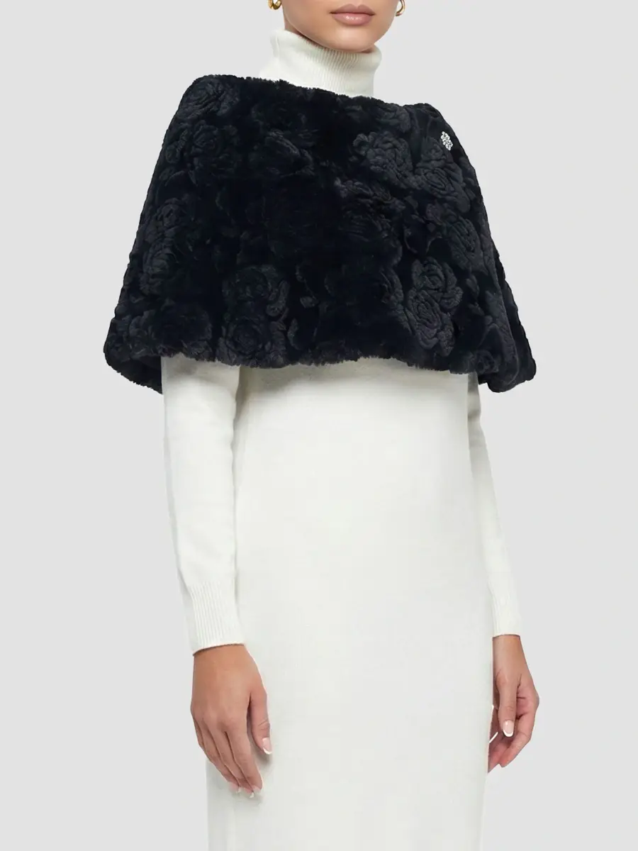 Gorski Women's Select Lamb Rose Cut Capelet | Thumbnail 4 Gorski Women's Select Lamb Rose Cut Capelet | Thumbnail 4