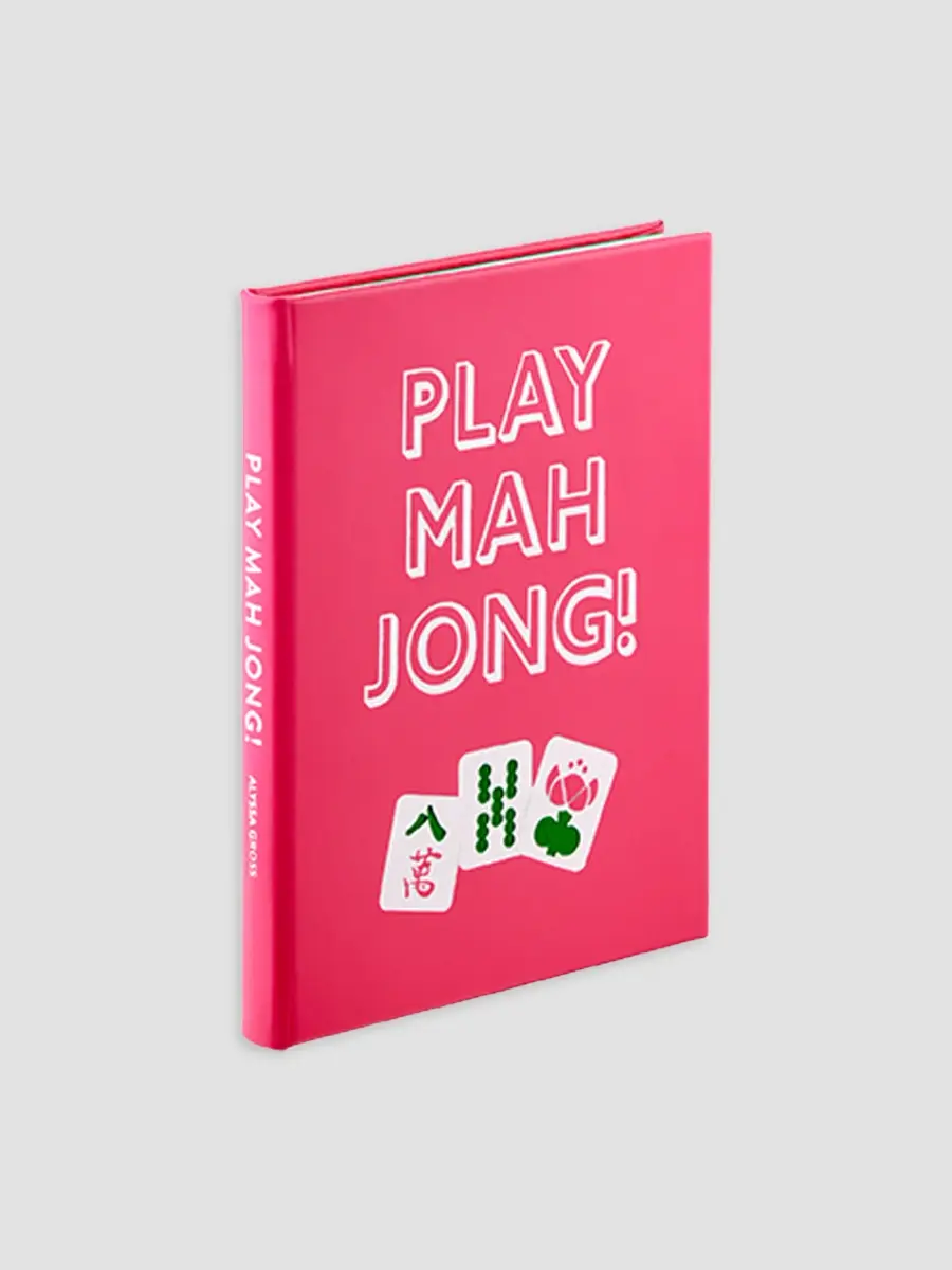 Graphic Image "Play Mahjong!" Leather-Bound Hardcover Book | Thumbnail 2