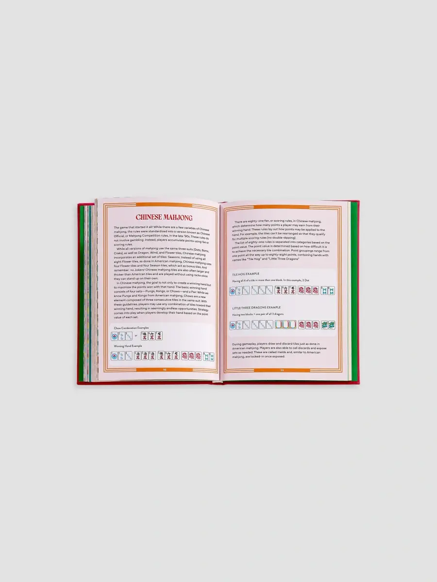Graphic Image "Play Mahjong!" Leather-Bound Hardcover Book | Thumbnail 6