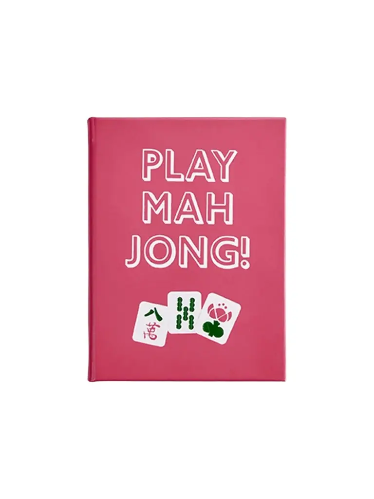 Graphic Image "Play Mahjong!" Leather-Bound Hardcover Book