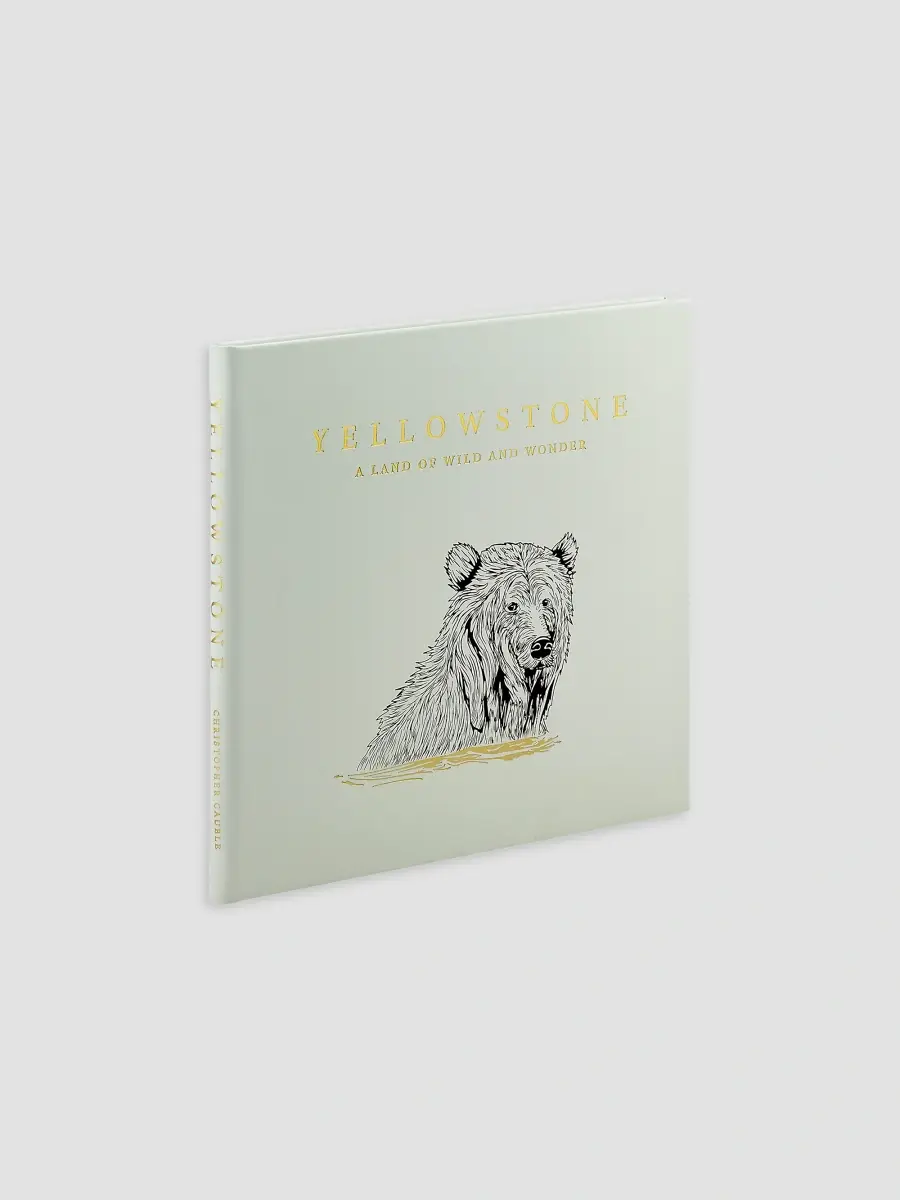 Graphic Image "Yellowstone: A Land Of Wild & Wonder" Leather-Bound Hardcover Book | Thumbnail 2