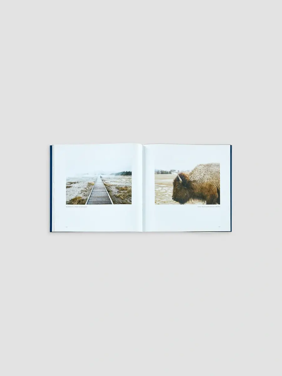 Graphic Image "Yellowstone: A Land Of Wild & Wonder" Leather-Bound Hardcover Book | Thumbnail 4
