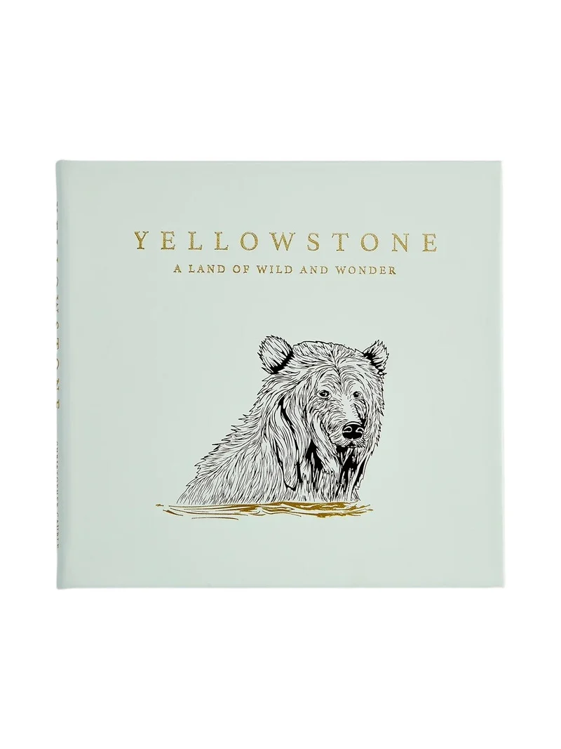 Graphic Image "Yellowstone: A Land Of Wild & Wonder" Leather-Bound Hardcover Book