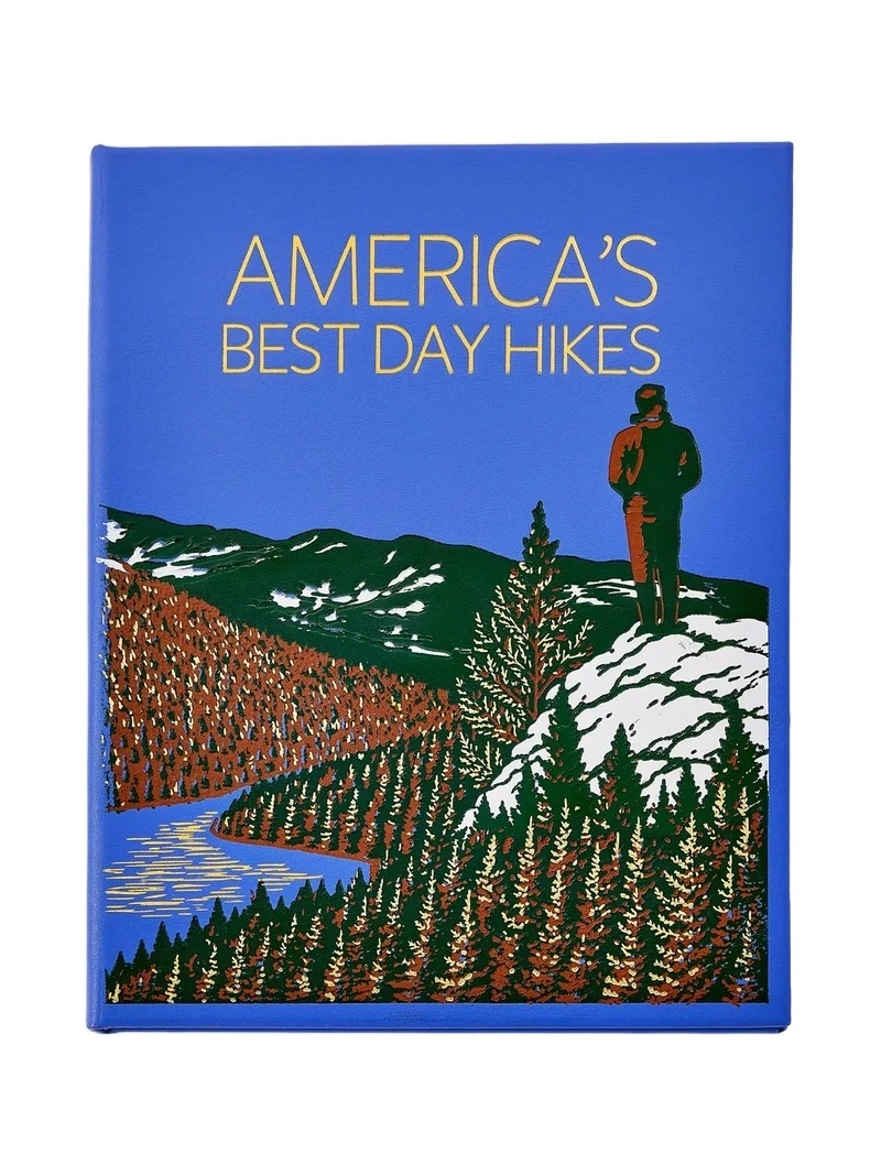 Graphic Image "America's Best Day Hikes" Leather-Bound Hardcover Book