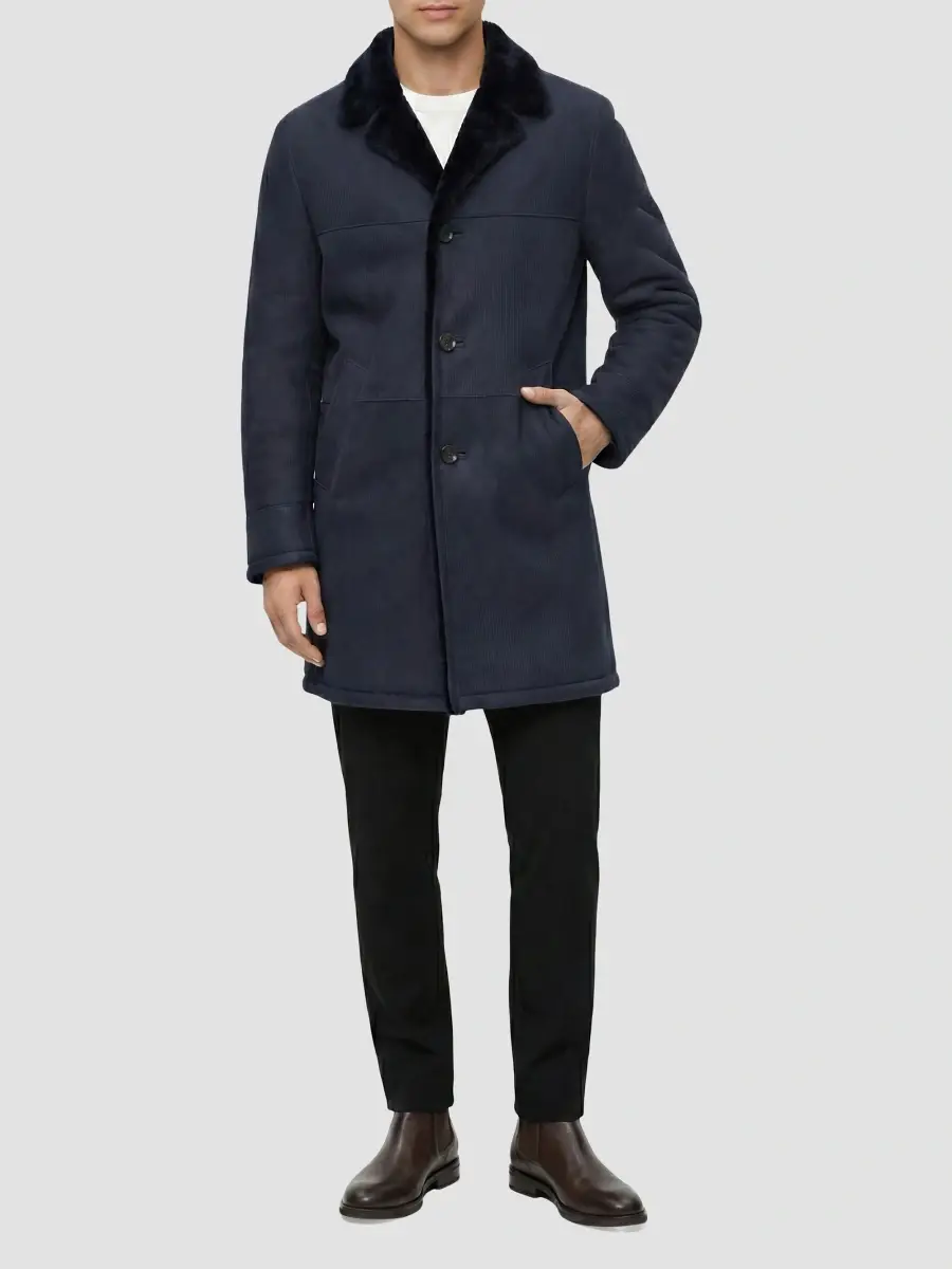 Gorski Men's Embossed Merino Shearling Lamb Stroller Coat | Thumbnail 2 Gorski Men's Embossed Merino Shearling Lamb Stroller Coat | Thumbnail 2