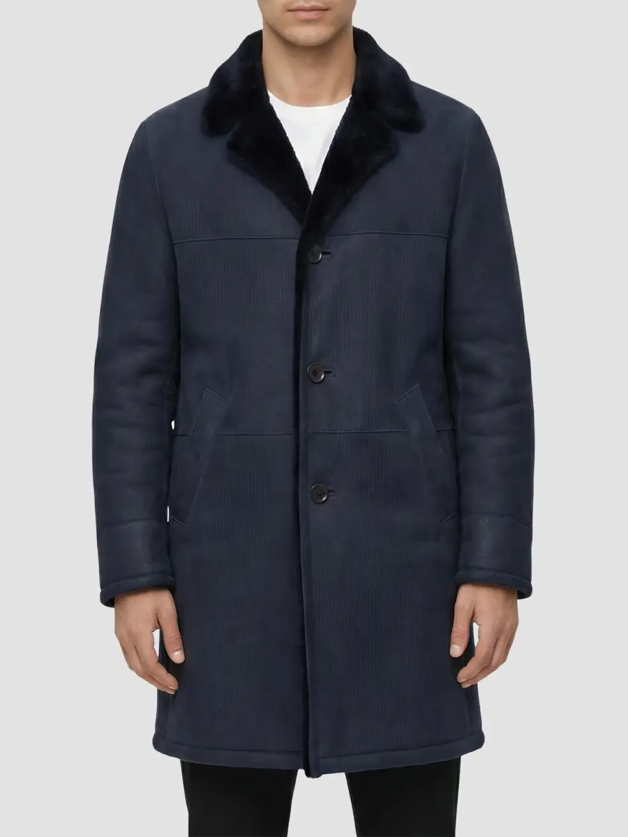 Gorski Men's Embossed Merino Shearling Lamb Stroller Coat | Thumbnail 3 Gorski Men's Embossed Merino Shearling Lamb Stroller Coat | Thumbnail 3
