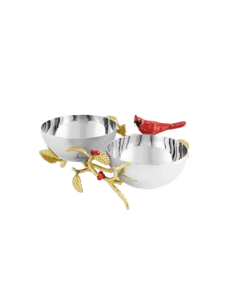 Michael Aram Cardinal Double Bowl