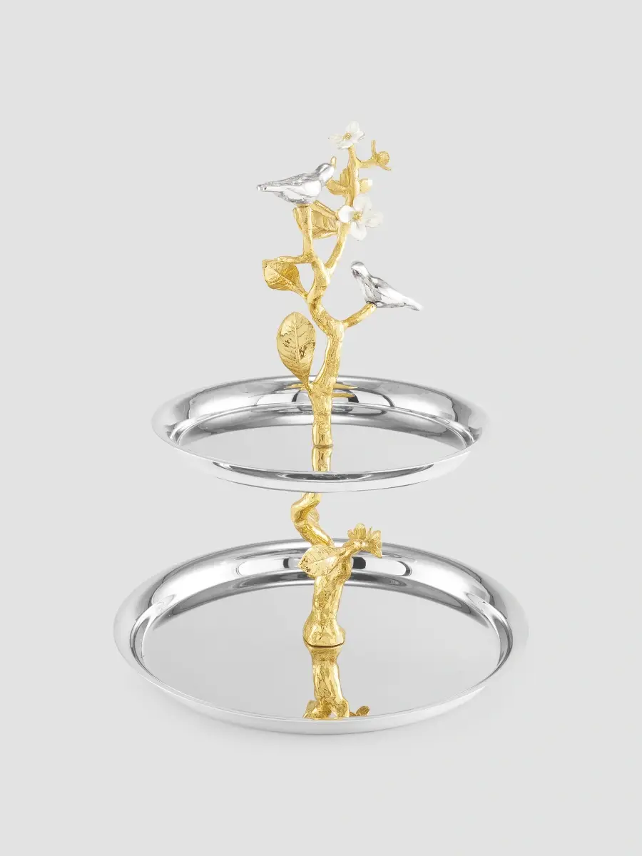 Michael Aram Lovebirds Silver & Gold Etagere | Thumbnail 2 Michael Aram Lovebirds Silver & Gold Etagere | Thumbnail 2