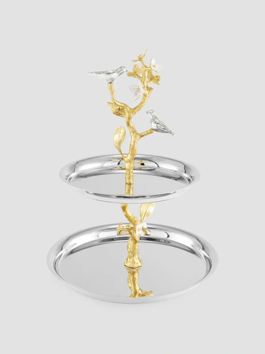 Michael Aram Lovebirds Silver & Gold Etagere | Thumbnail 3 Michael Aram Lovebirds Silver & Gold Etagere | Thumbnail 3