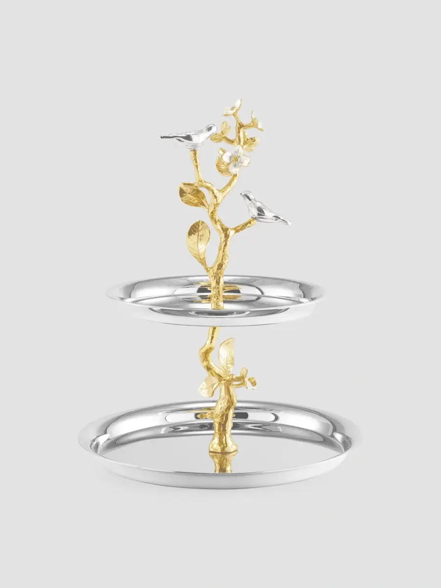 Michael Aram Lovebirds Silver & Gold Etagere | Thumbnail 4 Michael Aram Lovebirds Silver & Gold Etagere | Thumbnail 4
