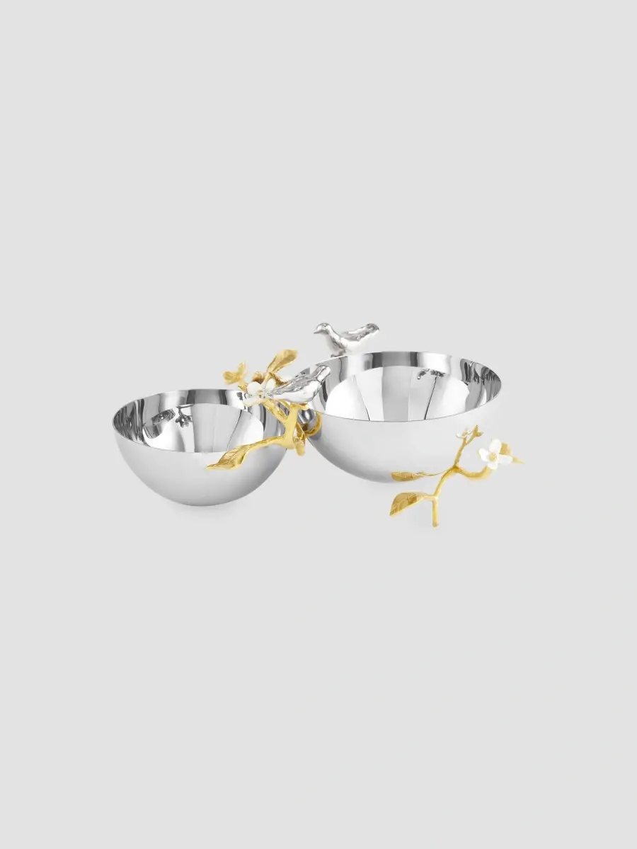 Michael Aram Lovebirds Silver & Gold Double Dish | Thumbnail 2 Michael Aram Lovebirds Silver & Gold Double Dish | Thumbnail 2