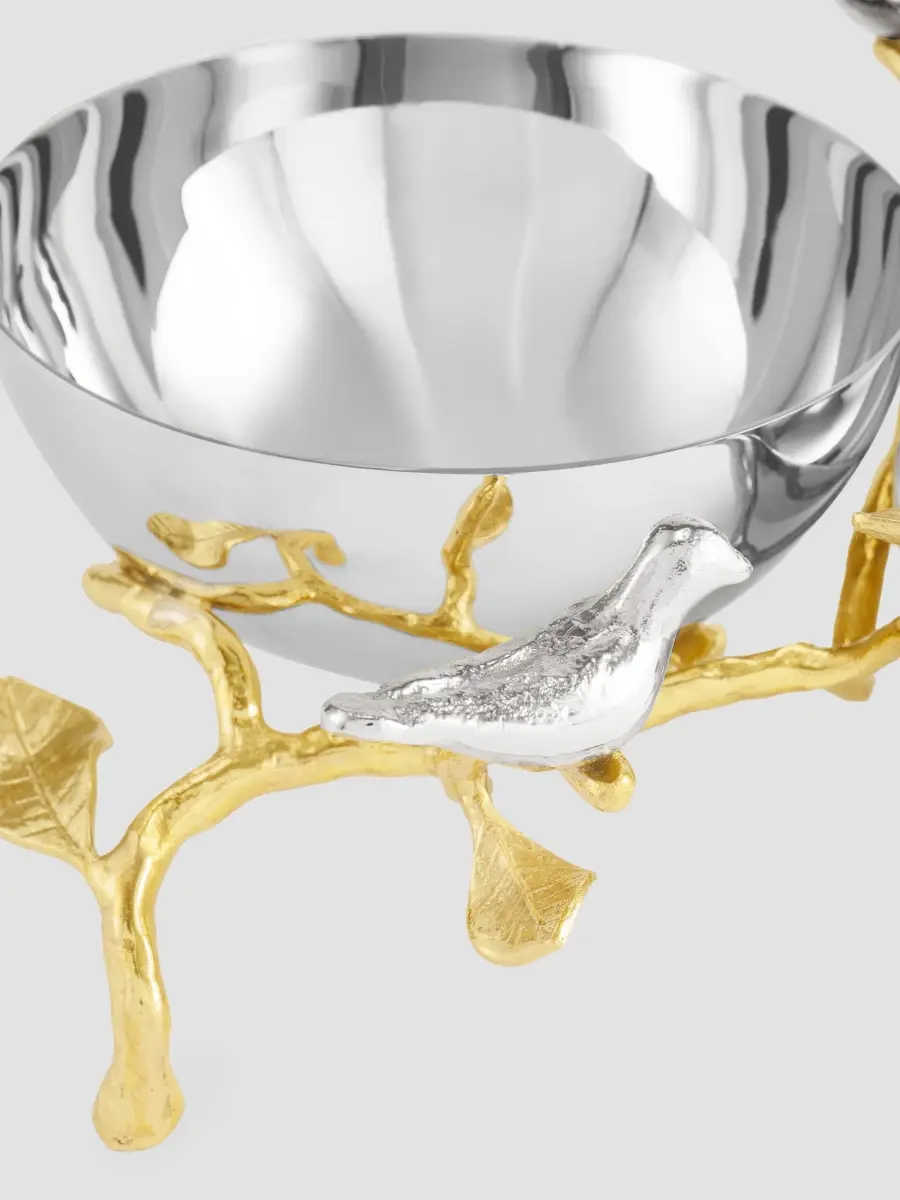 Michael Aram Lovebirds Silver & Gold Double Dish | Thumbnail 4 Michael Aram Lovebirds Silver & Gold Double Dish | Thumbnail 4