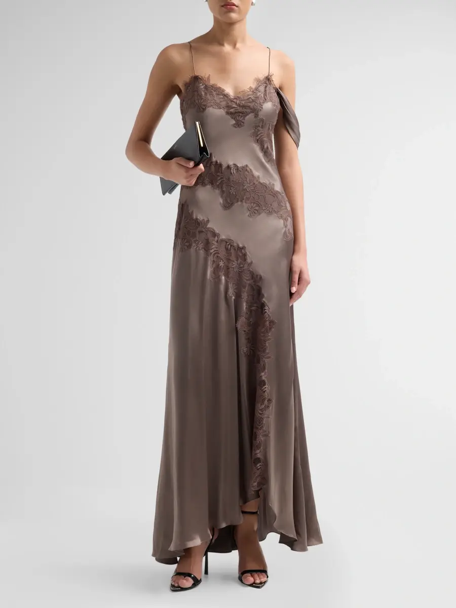 Amur Women's Reese Cascade Lace Gown | Thumbnail 2 Amur Women's Reese Cascade Lace Gown | Thumbnail 2