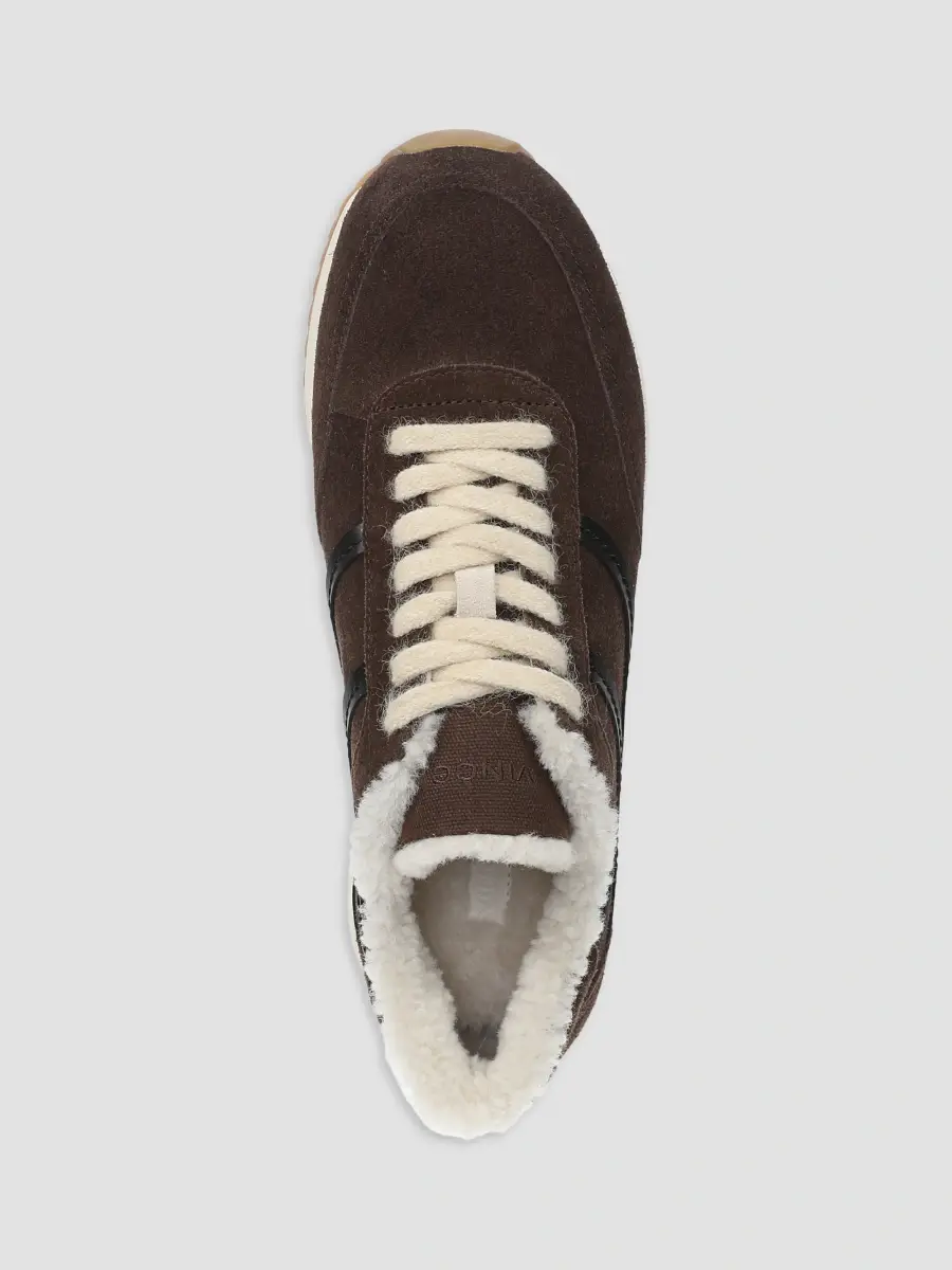 Vince Women's Santa Monica Shearling & Suede Low-Top Sneakers | Thumbnail 4 Vince Women's Santa Monica Shearling & Suede Low-Top Sneakers | Thumbnail 4