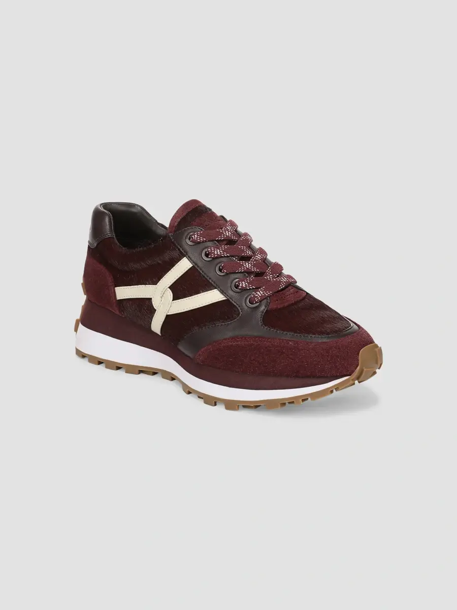 Veronica Beard Women's Valentina Suede, Leather & Calf-Hair Low-Top Sneakers | Thumbnail 2 Veronica Beard Women's Valentina Suede, Leather & Calf-Hair Low-Top Sneakers | Thumbnail 2
