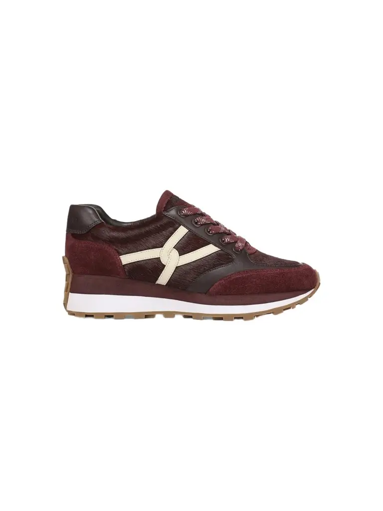 Women's Valentina Suede, Leather & Calf-Hair Low-Top Sneakers Women's Valentina Suede, Leather & Calf-Hair Low-Top Sneakers