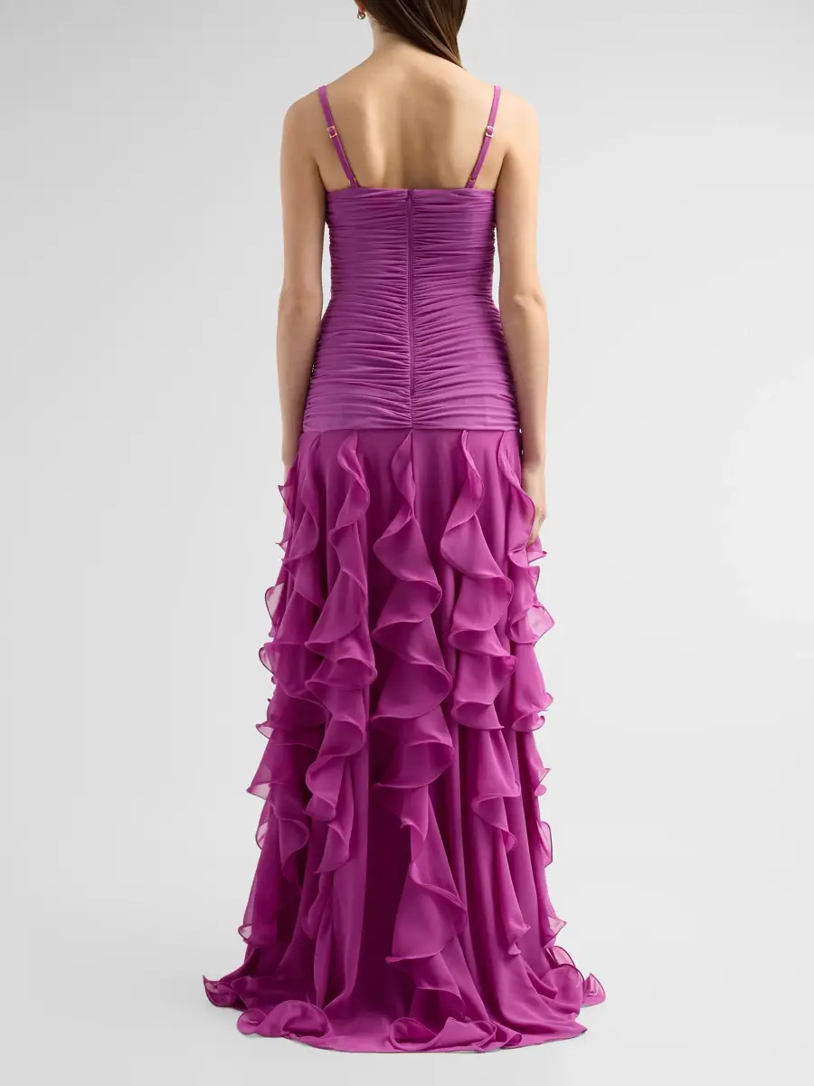 PatBo Women's Gloria Chiffon Ruffle Maxi Dress | Thumbnail 3
