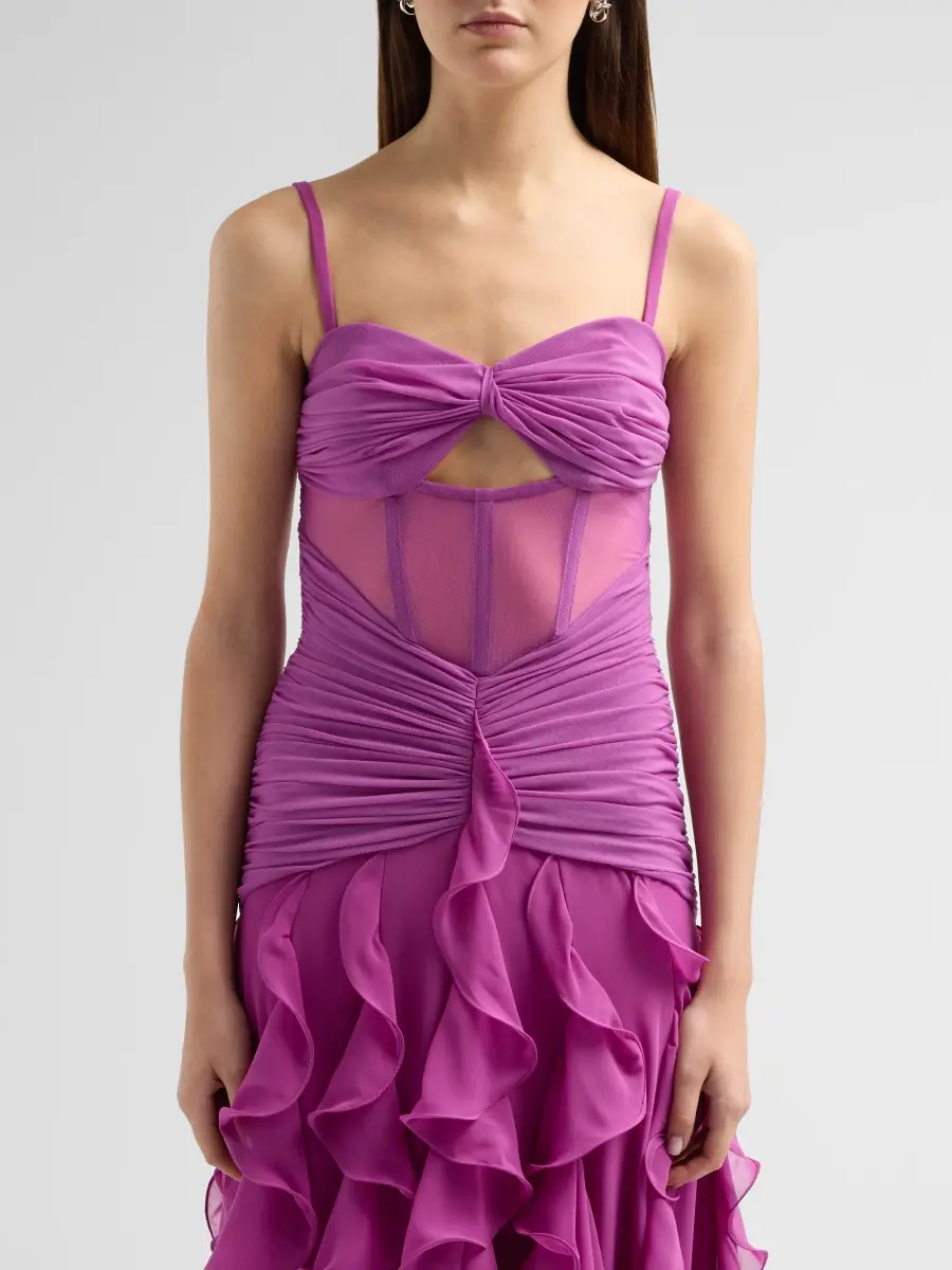 PatBo Women's Gloria Chiffon Ruffle Maxi Dress | Thumbnail 5