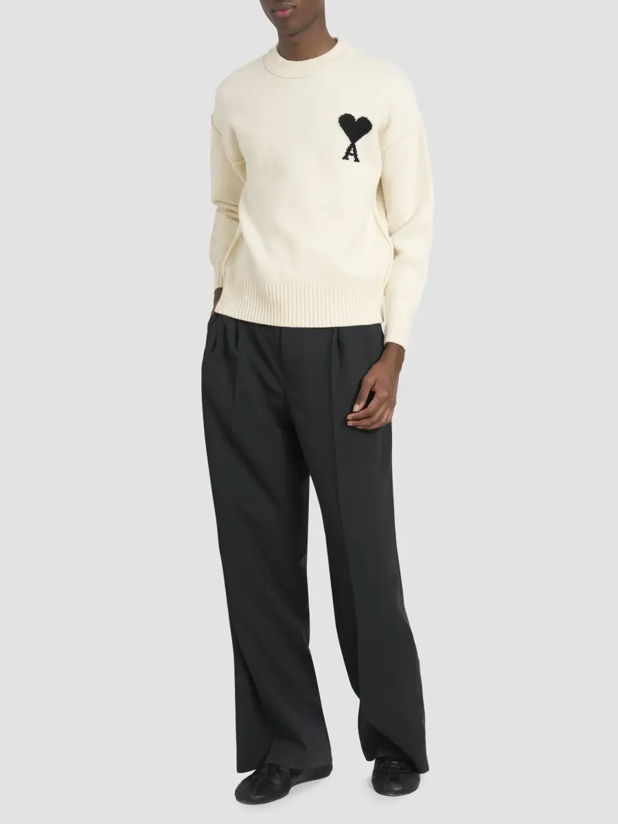 AMI PARIS Men's ADC Logo Wool Crewneck Sweater | Thumbnail 2 AMI PARIS Men's ADC Logo Wool Crewneck Sweater | Thumbnail 2