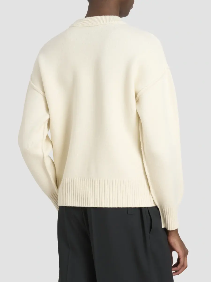 AMI PARIS Men's ADC Logo Wool Crewneck Sweater | Thumbnail 5 AMI PARIS Men's ADC Logo Wool Crewneck Sweater | Thumbnail 5