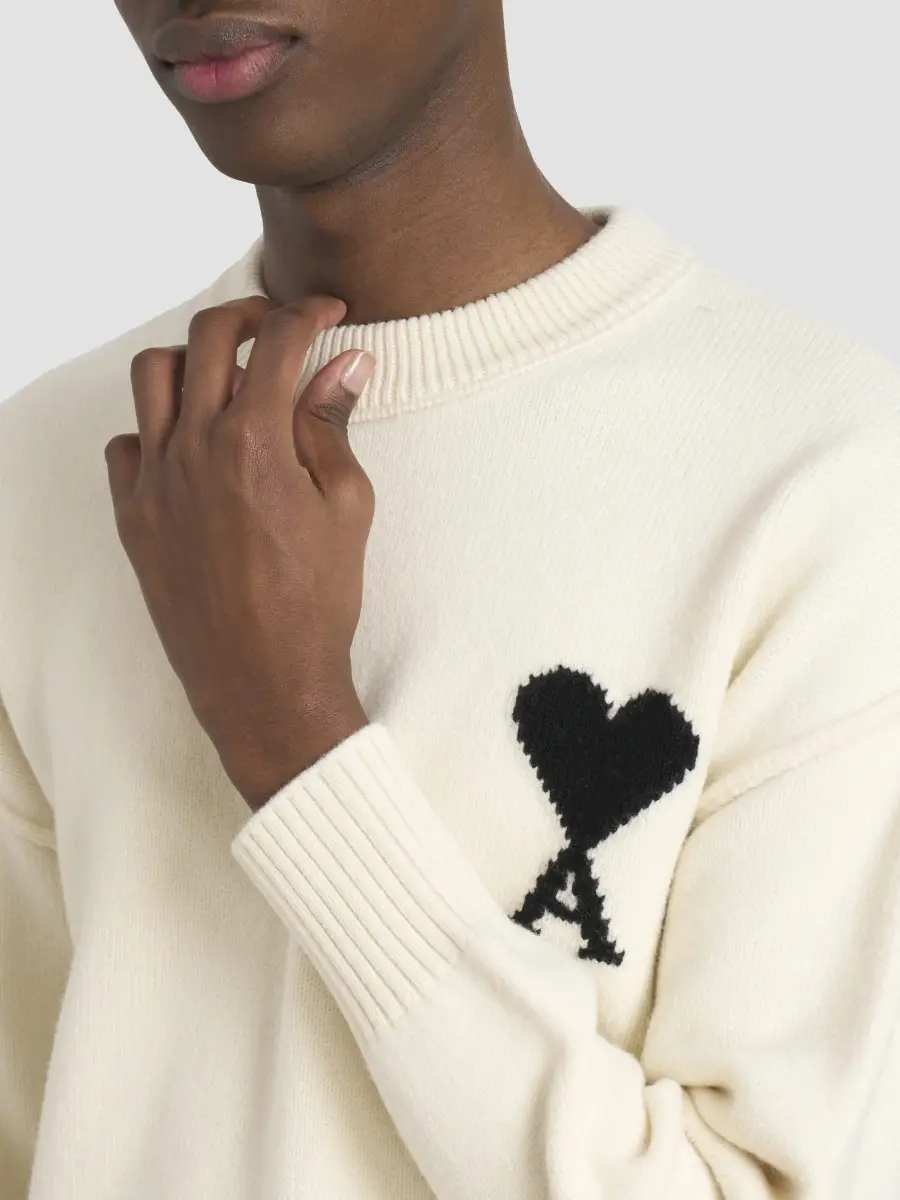 AMI PARIS Men's ADC Logo Wool Crewneck Sweater | Thumbnail 6 AMI PARIS Men's ADC Logo Wool Crewneck Sweater | Thumbnail 6
