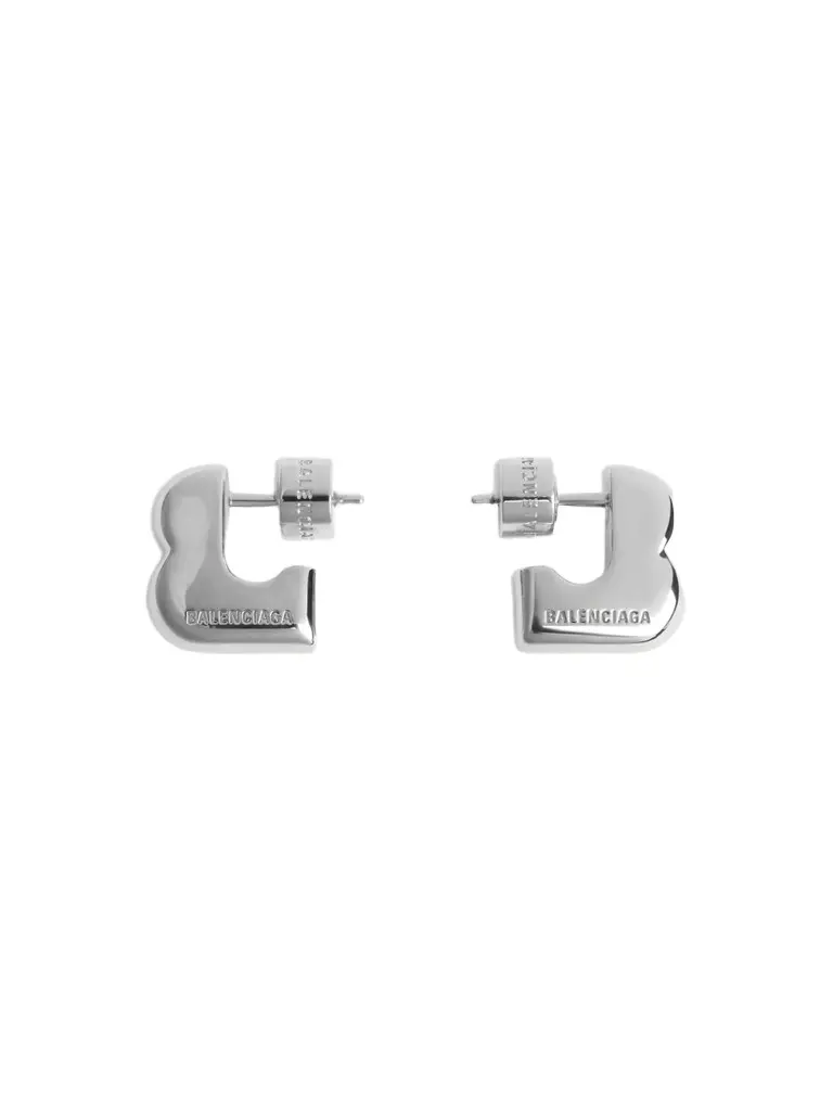 Balenciaga Men's B Block Earrings