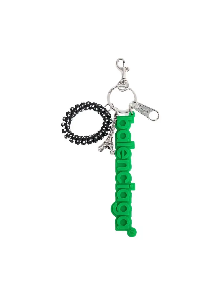 Balenciaga Men's Logo Keychain Charm