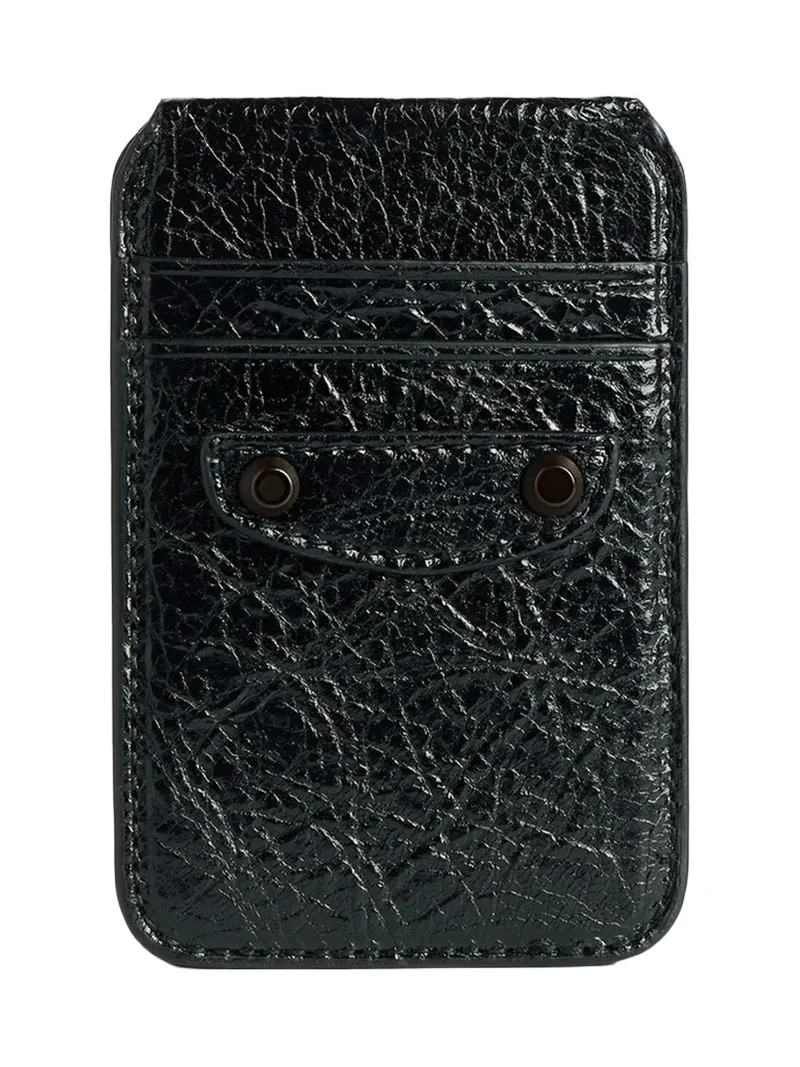 Balenciaga Men's Le City Magnet Card Holder with Stand - Black