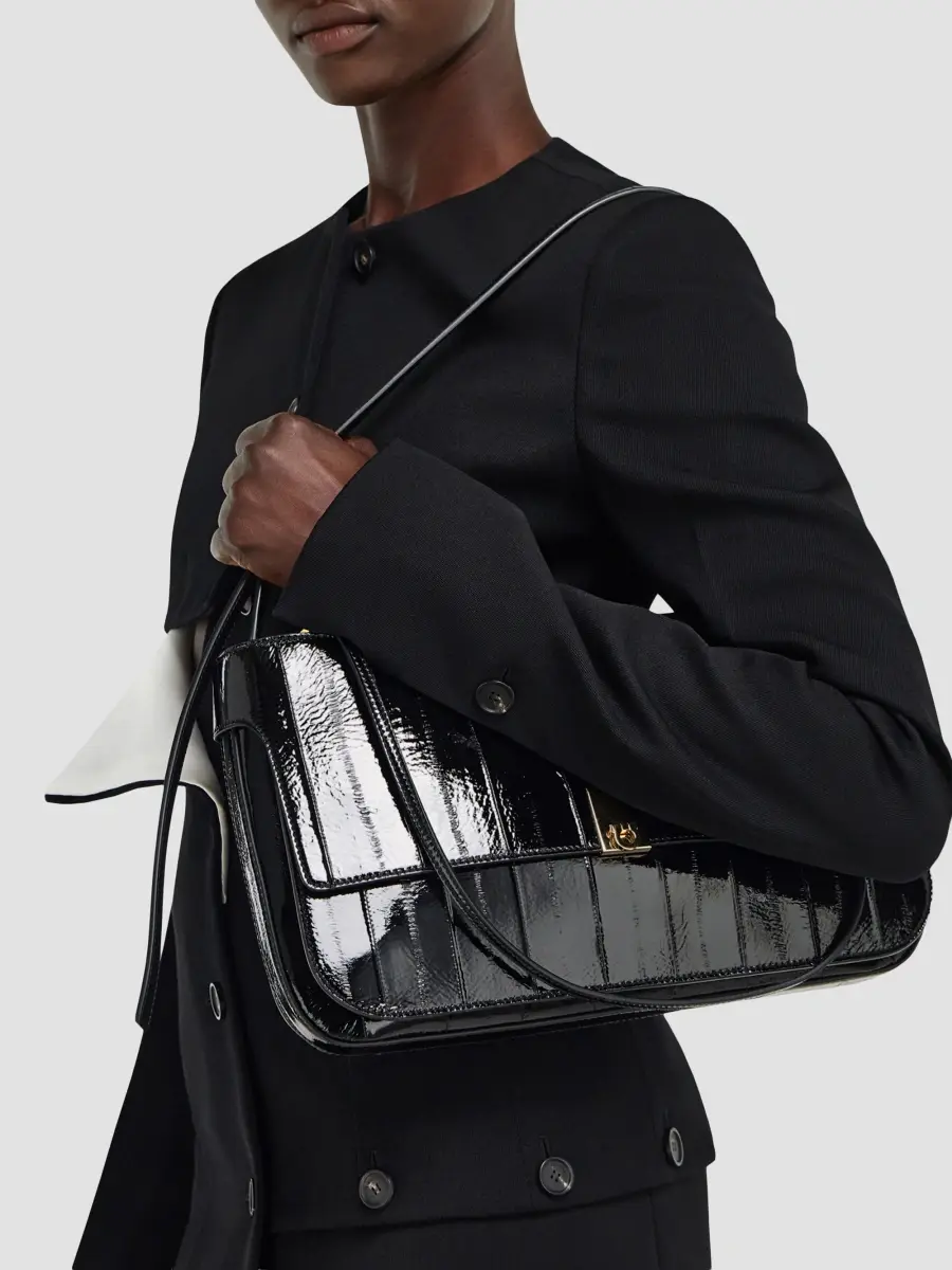 Ferragamo Women's Cara Small Eel-Skin Shoulder Bag | Thumbnail 2