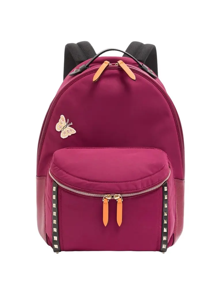 Valentino Men's Rockstud Backpack in Technical Fabric