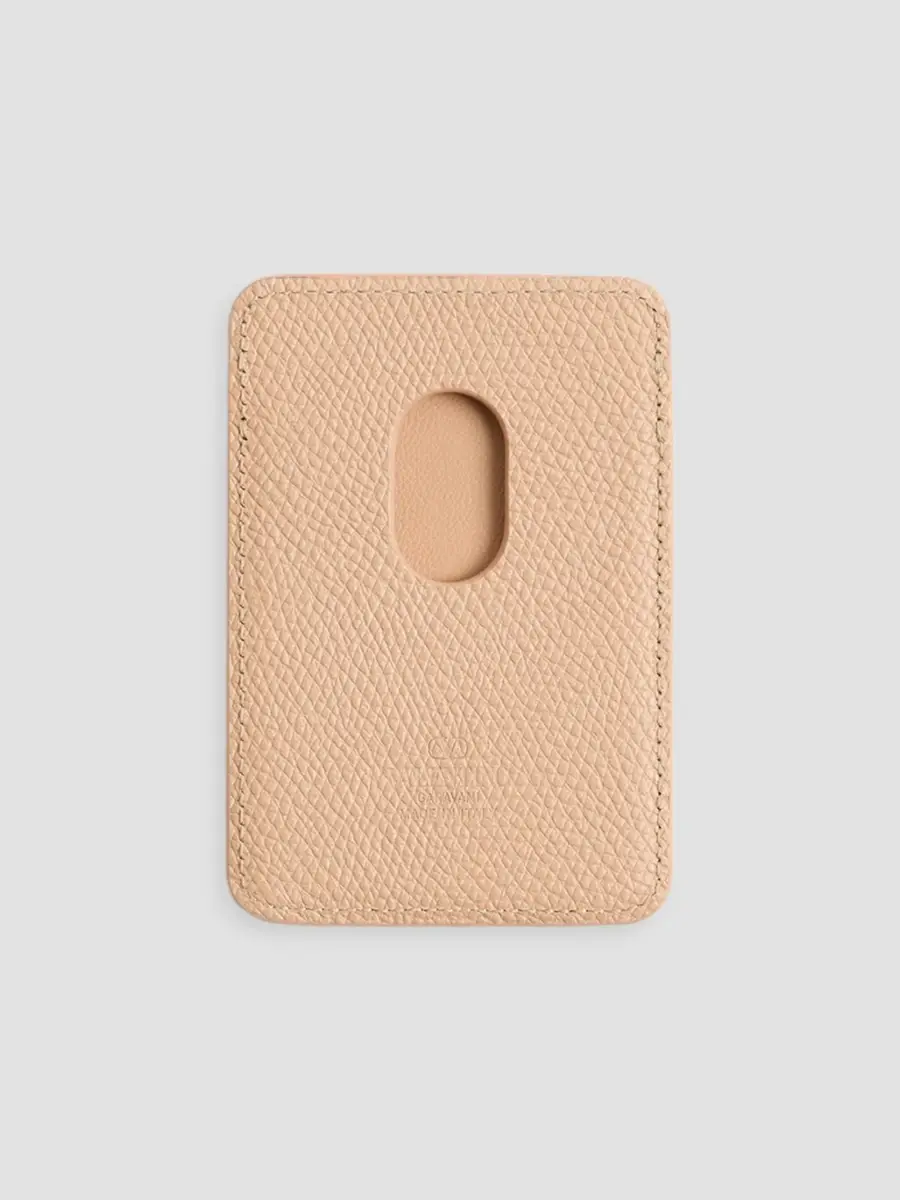 Valentino Women's Magnetic Cardholder in Grainy Calfskin - Beige | Thumbnail 2 Valentino Women's Magnetic Cardholder in Grainy Calfskin - Beige | Thumbnail 2