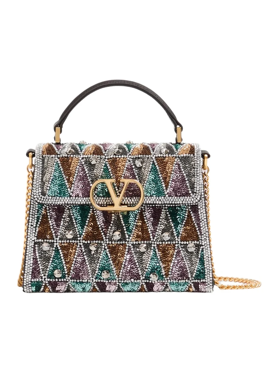 Valentino Women's VSling Mini Embroidered Top Handle Bag