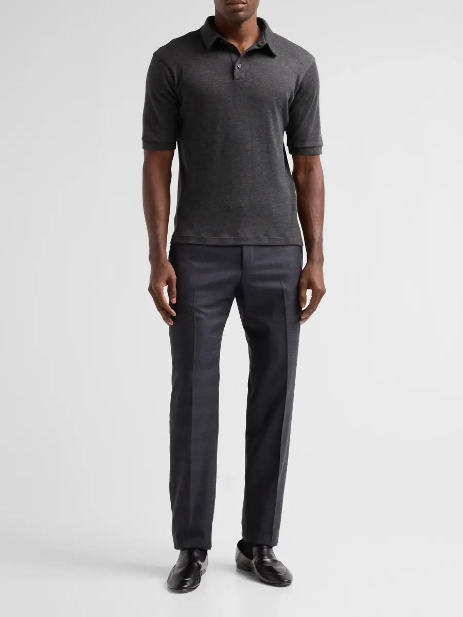 Giorgio Armani Men's Cashmere Polo Shirt | Thumbnail 2 Giorgio Armani Men's Cashmere Polo Shirt | Thumbnail 2