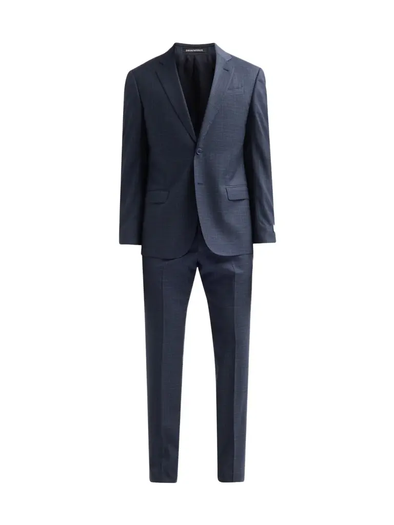 Men's Textured Box Wool Single-Breasted Suit Men's Textured Box Wool Single-Breasted Suit
