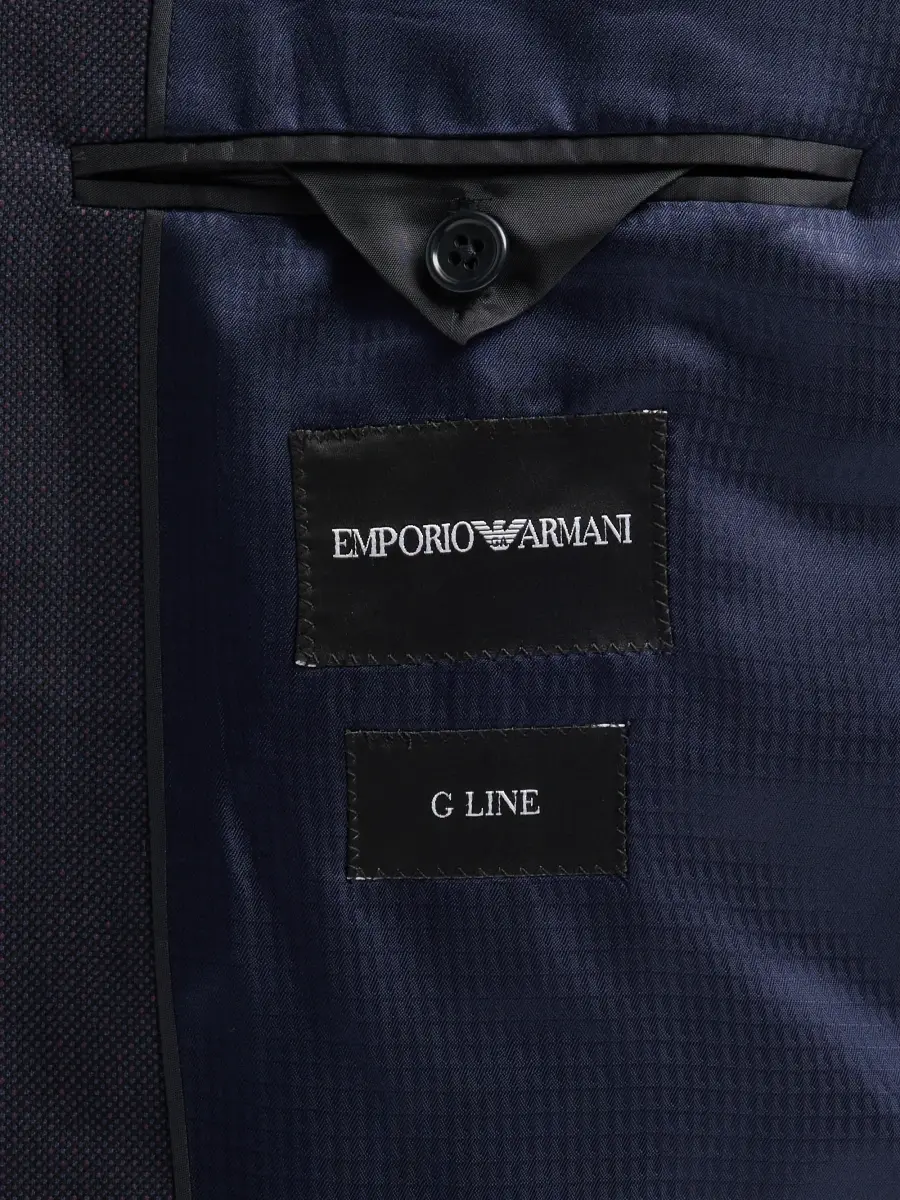 Emporio Armani Men's Birdseye Wool Single-Breasted Suit | Thumbnail 7 Emporio Armani Men's Birdseye Wool Single-Breasted Suit | Thumbnail 7