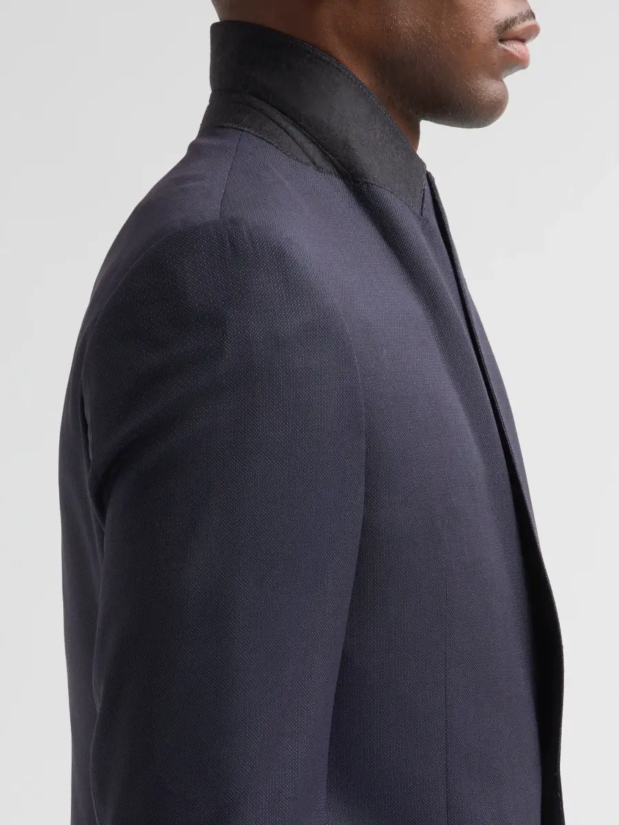 Emporio Armani Men's Birdseye Wool Single-Breasted Suit | Thumbnail 8 Emporio Armani Men's Birdseye Wool Single-Breasted Suit | Thumbnail 8