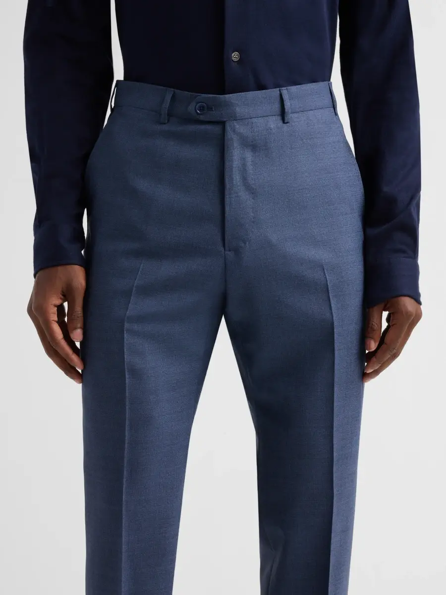 Emporio Armani Men's Textured Wool Trousers | Thumbnail 5 Emporio Armani Men's Textured Wool Trousers | Thumbnail 5