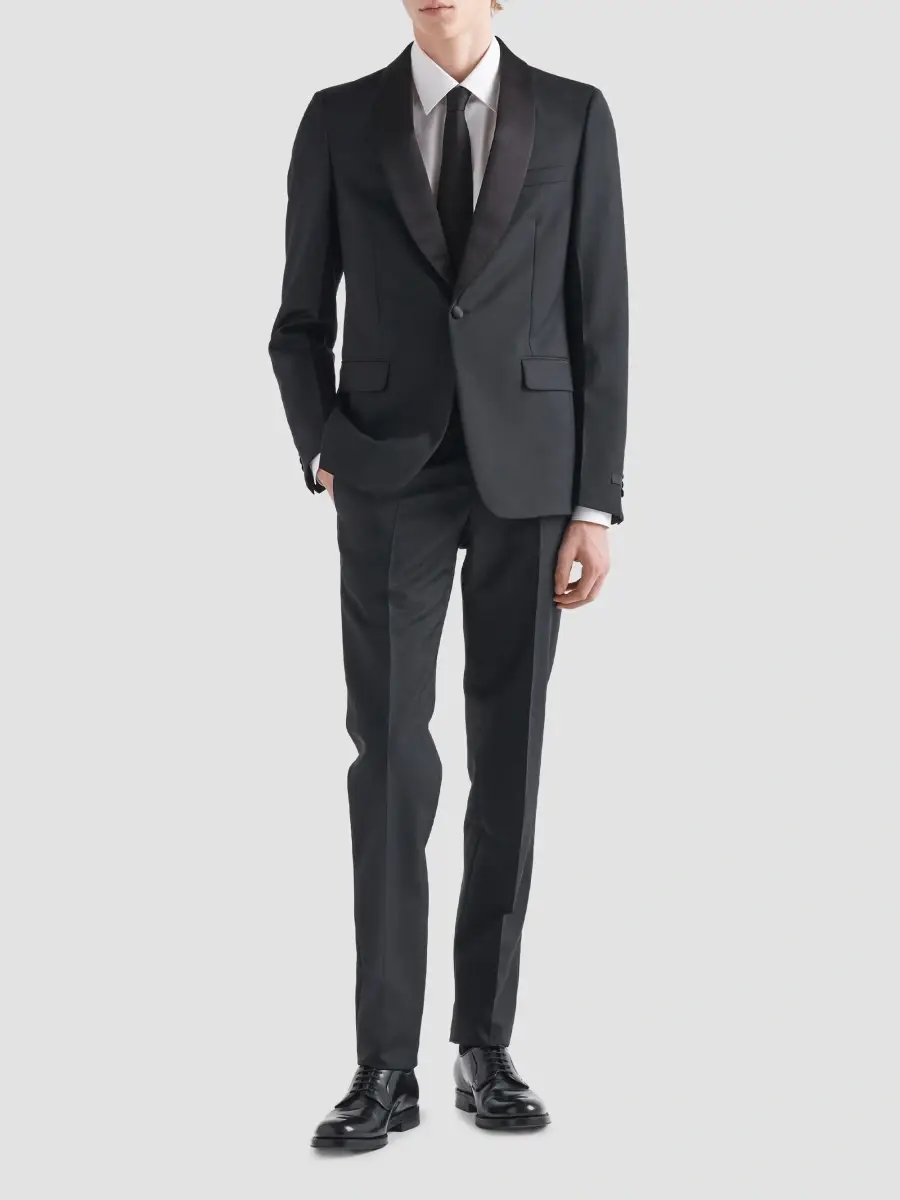 Prada Men's Single-Breasted Wool and Mohair Tuxedo | Thumbnail 2 Prada Men's Single-Breasted Wool and Mohair Tuxedo | Thumbnail 2
