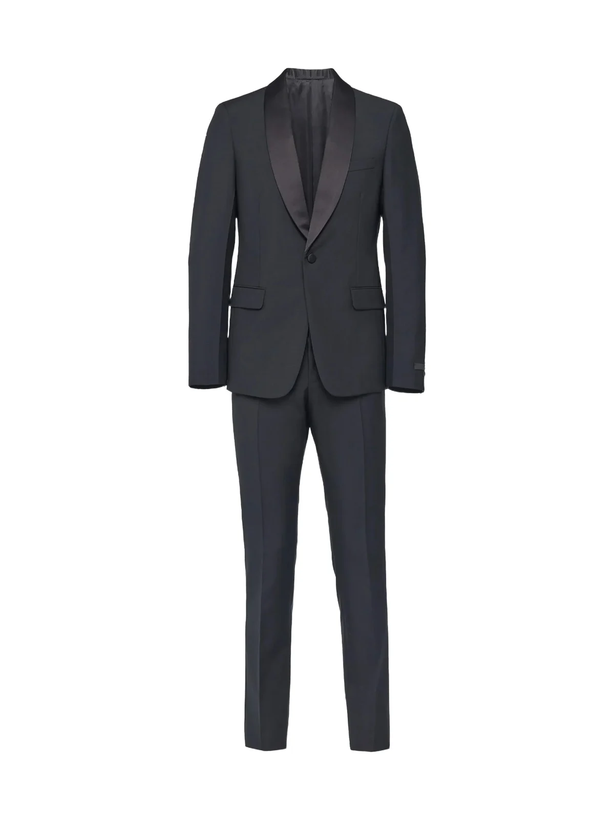 Men's Single-Breasted Wool and Mohair Tuxedo - Black