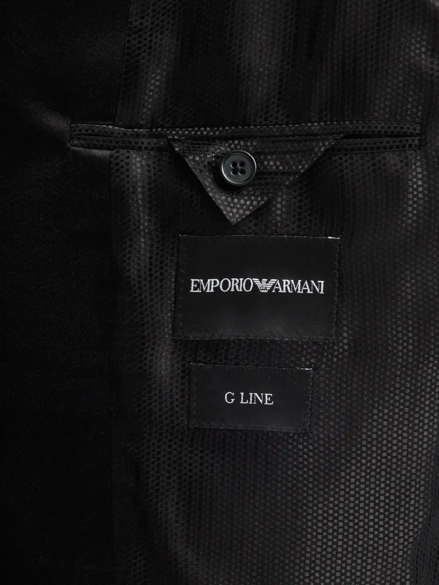 Emporio Armani Men's Textured Chevron Wool Dinner Jacket | Thumbnail 6 Emporio Armani Men's Textured Chevron Wool Dinner Jacket | Thumbnail 6