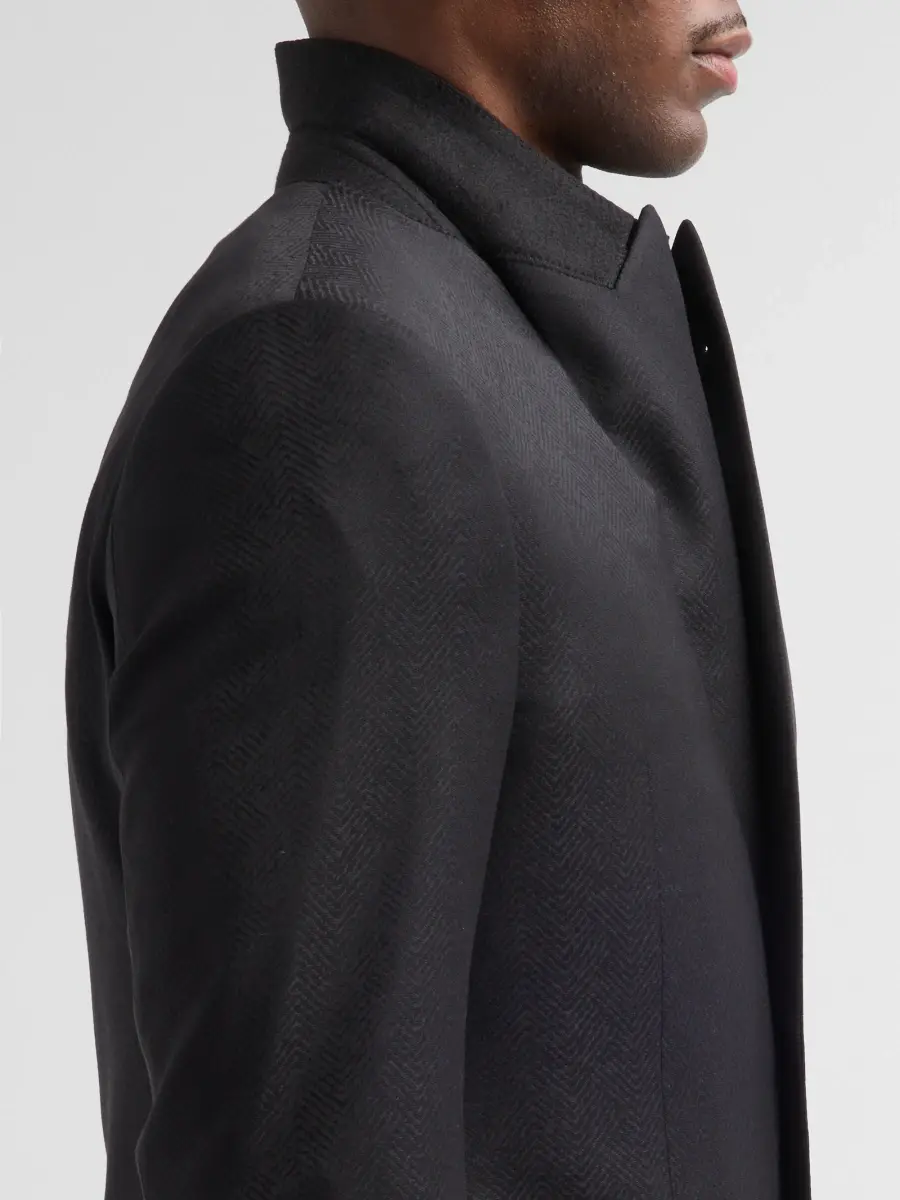 Emporio Armani Men's Textured Chevron Wool Dinner Jacket | Thumbnail 7 Emporio Armani Men's Textured Chevron Wool Dinner Jacket | Thumbnail 7