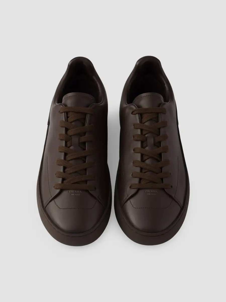 Prada Men's Court Leather Sneakers | Thumbnail 4 Prada Men's Court Leather Sneakers | Thumbnail 4