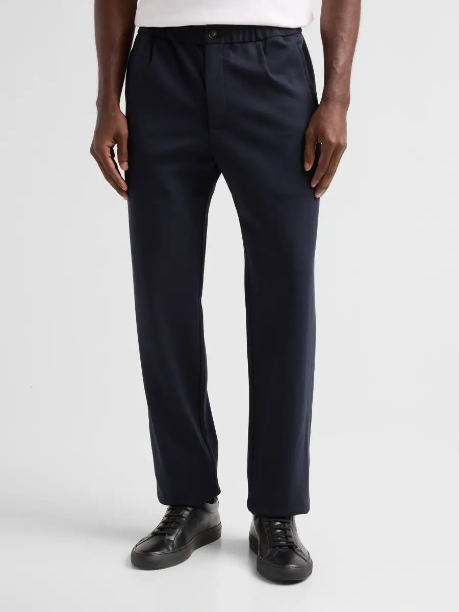 Emporio Armani Men's Pleated Straight Pants | Thumbnail 4