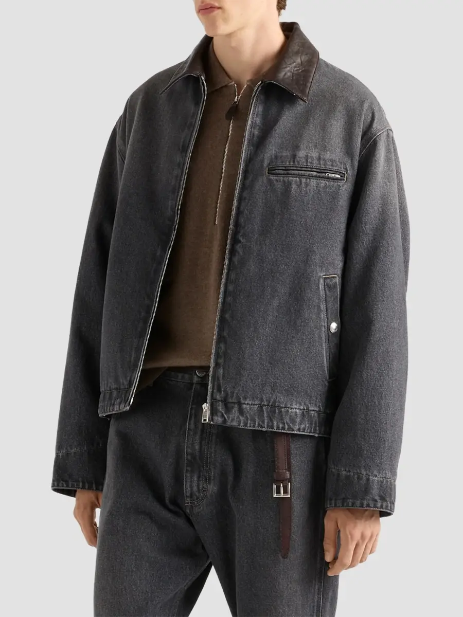 Prada Men's Denim Blouson Jacket | Thumbnail 3