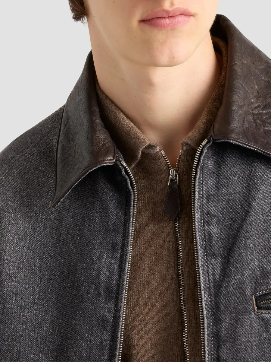 Prada Men's Denim Blouson Jacket | Thumbnail 6