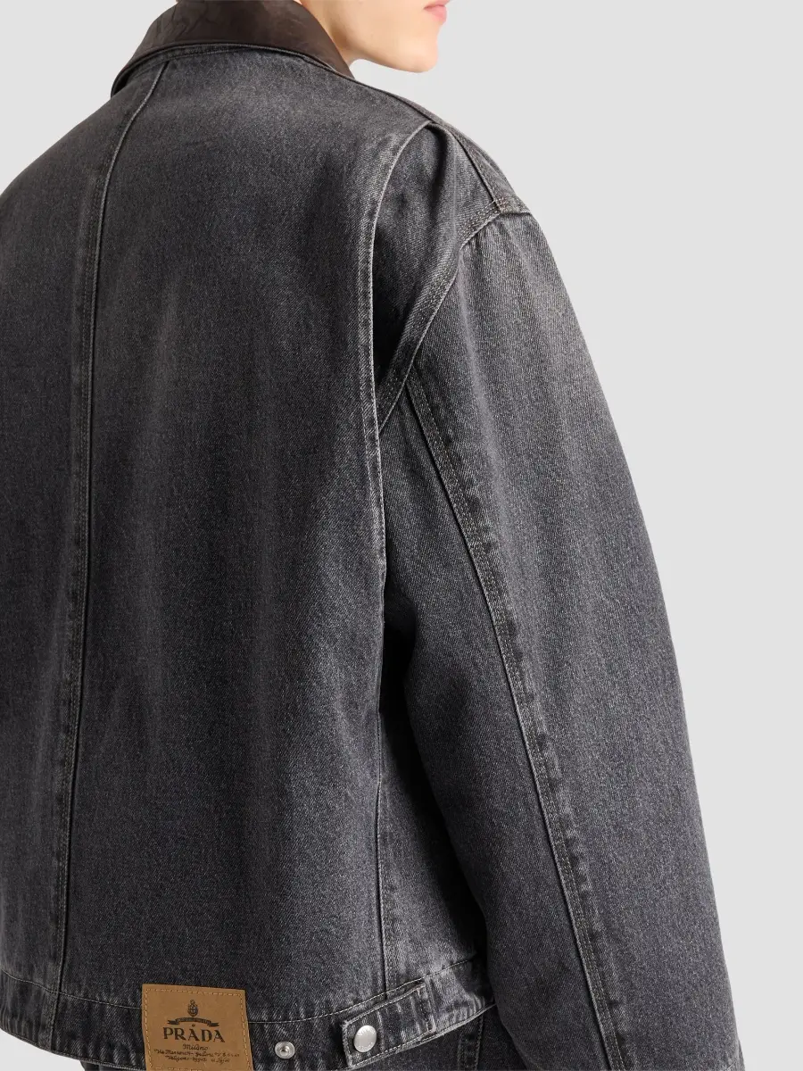Prada Men's Denim Blouson Jacket | Thumbnail 7
